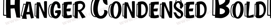Hanger Condensed BoldItalic字体转换